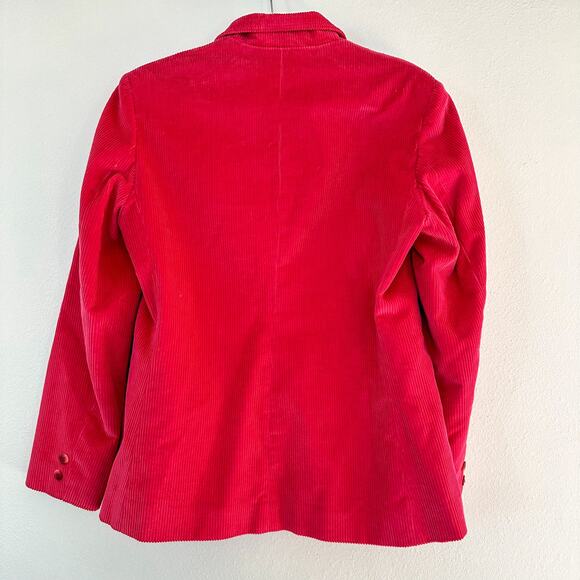Pink Barbiecore Corduroy Blazer Jacket Size 14 - Picture 4 of 4